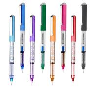 EYEYE Stylos à bille à encre liquide, pointe extra fine de 0,5 mm, 8 couleurs, séchage rapide, stylo à bille à roulement lisse pour dessin, coloriage, journal, prise de notes, fournitures de bureau