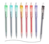 EYEYE Stylos gel rétractables G-57, lot de 8, 0,5 mm - Couleurs assorties