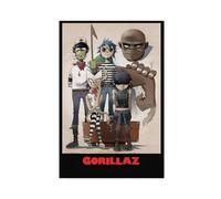 EYEZER Poster de musique Rock Gorillaz sur toile - Décoration pour chambre à coucher, bureau, chambre - Cadeau - Sans cadre - 30 x 45 cm