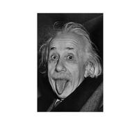 EYEZER Poster sur toile Albert Einstein - Décoration de chambre à coucher, bureau, chambre - Cadeau sans cadre - 30 x 45 cm