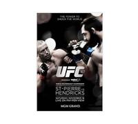 EYEZER Poster sur toile « Boxing - UFC 167 Georges St-Pierre contre Johny Hendricks Fight » - Décoration pour chambre à coucher, bureau, chambre - Sans cadre - 30 x 45 cm