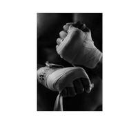 EYEZER Poster sur toile enveloppé de combat de boxe - Noir et blanc - Décoration de chambre à coucher, bureau, chambre - Sans cadre - 30 x 45 cm
