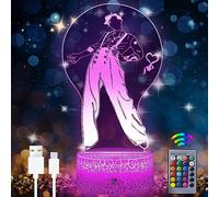 Eygerur Lampe Harry-Style - Veilleuse Harry-Style- 3D LED Harry-Style Lampe,Télécommande 16 Couleurs Changement Lampe Et Art Déco Lampe pour Garçon Fille Chambre Décorer Cadeau d'anniversaire Noël
