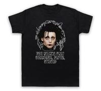 EYGT45Ysw Edward Scissor Hands Paper Stone Johnny Depp T Shirt Adults Tops T Shirt Black 3XL