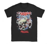 EYGT45Ysw Exodus Mens Piranha T-Shirt Black XL