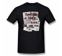 EYGT45Ysw Karol Silent Hill 100% Cotton T-Shirts There Was A Hole Here It Gone Now Black M