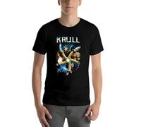 EYGT45Ysw Mens Retro Krull Movie Poster T Shirt 80s Sci FI Fantasy Vintage Film Man Cave Black 3XL
