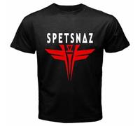 EYGT45Ysw New Spetsnaz Russian Special Unit Regiments Logo Mens Black T-Shirt Black L