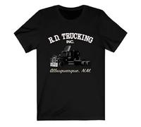 EYGT45Ysw R.D. Trucking Convoy T-Shirt Trucker Retro 70s Film Movie Police Black M