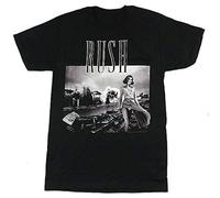 EYGT45Ysw Rush Permanent Waves Black Men T Shirt Album Cover Art Black M