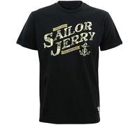 EYGT45Ysw Sailor Jerry 1911-1973 Old School Tattoo Icon The Original Graphic Retro T-Shirt Black L