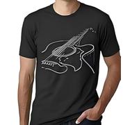 EYGT45Ysw Think Out Loud Apparel Acoustic Guitar T-Shirt Black M