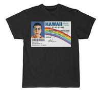 EYGT45Ysw Xiayu McLovin Hawaii Drivers License Short Sleeve Black S