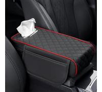 EYHQKRTR Coussin D'accoudoir Voiture Cuir pour Ford Ranger Wildtrak 2023-2025, Mousse à Mémoire de Forme Console Centrale Housse pour Accoudoir Couvre-accoudoirs Repose-Bras avec Deux Poches
