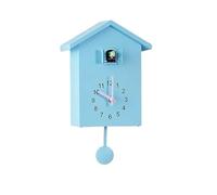 EYJOUTXGG Horloge Murale à Quartz 20x25cm, Oiseau Moderne, Montre Suspendue for Salon, Horloge, minuterie, décoration de Bureau et de Maison(Blue)
