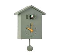 EYJOUTXGG Horloge Murale à Quartz 20x25cm, Oiseau Moderne, Montre Suspendue for Salon, Horloge, minuterie, décoration de Bureau et de Maison(Green)