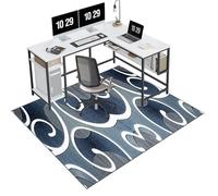 EYKWKB 150 x 160 cm Tapis de Sol Bureau, Tapis de Chaise Gaming Antidérapant, Protège Parquet Chaise roulettes, Tapis de Chaise pour Sol en Bois Dur, Tapis Gamer Sol, Tapis de Protection de Sol