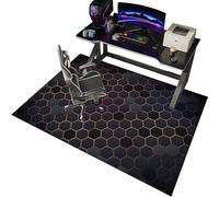 EYKWKB 160 x 180 cm Tapis de Sol Chaise de Bureau Tapis de Chaise Gaming Silencieux Antidérapant Tapis de Chaise pour Sol en Bois Dur Tapis de Sol pour Chaise Gamer Tapis de Protection de Sol