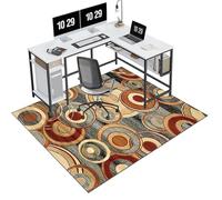 EYKWKB Protège Sol sous Chaise | Tapis pour Chaise de Bureau | Tapis Chaise Gaming Antidérapant | Tapis protège-Sol pour Chaise de Bureau | Tapis de Protection de Sol pour sols durs 110 x 120 cm