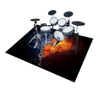 EYKWKB Tapis de Batterie Acoustique Insonorisant pour Percussions et Batterie Electronique - Grosse Caisse - Instruments de Musique - 140 x 120 cm