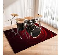 EYKWKB Tapis de Batterie électronique | Tapis de Tambour Insonorisé | Accessoires de Batterie de Jazz | Tapis Drum | Tapis Anti Vibration pour Grosse Caisse | Tapis Acoustique Batterie 140 x 120 cm