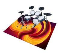 EYKWKB Tapis de Batterie Insonorisé pour Kits électroniques - Grosse Caisse, Caisse Claire - Non Glissant, Rectangulaire 120 x 80 cm