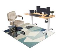 EYKWKB Tapis pour Chaise de Bureau | Tapis Chaise Gaming | Tapis Bureau Sol | Protège Parquet Chaise roulettes | Tapis de Protection pour Les sols | 200 x 210 cm Tapis Gaming Sol pour Sols Durs