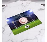 EYLOZS Sets de Table Lavables,Lot de 4 Sets de Table Plastique PVC,Résistant à la Chaleur,Antidérapant,Facile à Nettoyer,Matchs de Football sur Stade, Grands matchs, stades, Football et footb,45x30cm