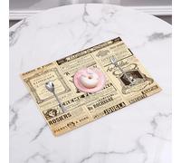 EYLOZS Sets de Table Lavables,Lot de 4 Sets de Table Plastique PVC,Résistant à la Chaleur,Antidérapant,Facile à Nettoyer,Paris, Journal Historique Vintage, Journal français, Lettrage artistiq,45x30cm