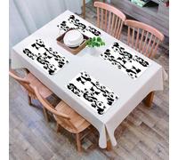 EYLOZS Sets de Table Lavables,Lot de 4 Sets de Table Plastique PVC,Résistant à la Chaleur,Antidérapant,Facile à Nettoyer,Ours Panda ludique dans Un Style Monochrome Happy Young Zoo Animal Enf,45x30cm
