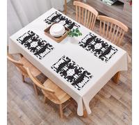 EYLOZS Sets de Table Lavables,Lot de 4 Sets de Table Plastique PVC,Résistant à la Chaleur,Antidérapant,Facile à Nettoyer,Teinture Naturelle. Batik foncé. Motifs tie-Dye Gris. Bannière esquiss,45x30cm
