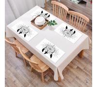 EYLOZS Sets de Table Lavables,Lot de 4 Sets de Table Plastique PVC,Résistant à la Chaleur,Antidérapant,Facile à Nettoyer,Citations inspirantes, Lettrage inspirant Qui ne cesse de rêver en Ill,45x30cm