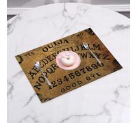 EYLOZS Sets de Table Lavables,Lot de 4 Sets de Table Plastique PVC,Résistant à la Chaleur,Antidérapant,Facile à Nettoyer,Planchette Ouija sur Texture Bois. Affiche avec Jeu de fantômes. Jeu d,45x30cm