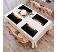 EYLOZS Sets de Table Lavables,Lot de 4 Sets de Table Plastique PVC,Résistant à la Chaleur,Antidérapant,Facile à Nettoyer,Innovation Industrielle et Classique d'Edison en Bois foncé,45x30cm