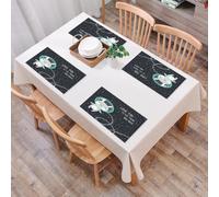 EYLOZS Sets de Table Lavables,Lot de 4 Sets de Table Plastique PVC,Résistant à la Chaleur,Antidérapant,Facile à Nettoyer,Illustration vectorielle « Je t'aime jusqu'à la Lune et Retour ». Ador,45x30cm