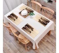 EYLOZS Sets de Table Lavables,Lot de 4 Sets de Table Plastique PVC,Résistant à la Chaleur,Antidérapant,Facile à Nettoyer,Chevaux, Cheval alezan Saute en Hackamore Force Vitale Force Honneur a,45x30cm