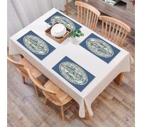 EYLOZS Sets de Table Lavables,Lot de 4 Sets de Table Plastique PVC,Résistant à la Chaleur,Antidérapant,Facile à Nettoyer,Badge Hawaii Surfing Adventure, Marque « Pacific Ocean Waves » du Hawa,45x30cm