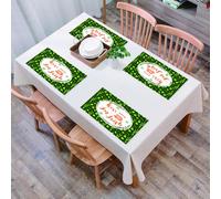 EYLOZS Sets de Table Lavables,Lot de 4 Sets de Table Plastique PVC,Résistant à la Chaleur,Antidérapant,Facile à Nettoyer,Citation, Embrasse-Moi, Je suis Irlandais, Texte avec des lèvres et du,45x30cm