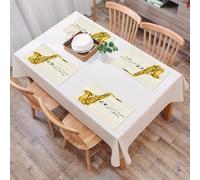 EYLOZS Sets de Table Lavables,Lot de 4 Sets de Table Plastique PVC,Résistant à la Chaleur,Antidérapant,Facile à Nettoyer,Décor de Musique Jazz, Peinture Classique de Jazz Saxophone Prin,45x30cm