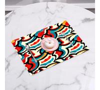 EYLOZS Sets de Table Lavables,Lot de 4 Sets de Table Plastique PVC,Résistant à la Chaleur,Antidérapant,Facile à Nettoyer,Motif de Style Street Art inspiré du Graffiti psychédélique, imprimé u,45x30cm