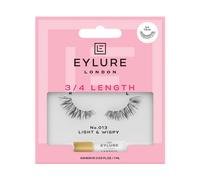 Eylure Cils artificiels 3/4 de longueur n° 013 avec colle - 1 paire pour un effet extra sur les yeux