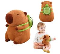Eymobad 2,261 Peluche Capybara Mignonne avec Sac à Dos Tortue - Adorable Peluche, Douce et Ultra Douce, Idéale pour la Décoration Intérieure et Les Cadeaux pour Enfants