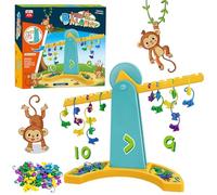 Eymobad Puzzle Balance Jeu Éducatif Maths avec Singes, Jouet Interactif d'apprentissage Comptage et Calcul pour Enfants 3-9 Ans, 48 Singes Colorés, Cadeau Maternelle