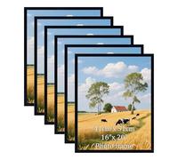 EYMPEU 6 Cadres Posters Noirs, Cadre 40x50cm pour Les Affiches, Les Oeuvres d'art,Les Collages