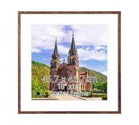 EYMPEU Cadre 45x45 Marron Compatible 35x35 - Poser Murale Vertical/Horizontal