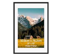 EYMPEU Cadre 50x75cm Noir avec Passe-Partout Vertical/Horizontal, Aluminium | Double Format 50x75/40x60cm pour Photos, Diplômes, Affiches, Décoration Murale/Pêle-Mêle