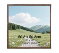EYMPEU Cadre Photo 50x50 Marron avec Passe-Partout pour Accrocher au Mur