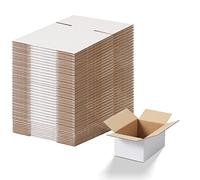 EYMPEU Carton Emballage Colis 15,3x10,3x7,7 cm, Lot de 40 Boites Carton d'Expédition en Blanche