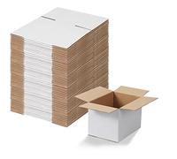 EYMPEU Carton Emballage Colis 17,8x12,7x12,7 cm, Lot de 40 Boites Carton d'Expédition en Blanche