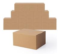 EYMPEU Carton Emballage Colis 20,3x15,3x10,2 cm, Lot de 40 Boites Carton d'Expédition en Marron